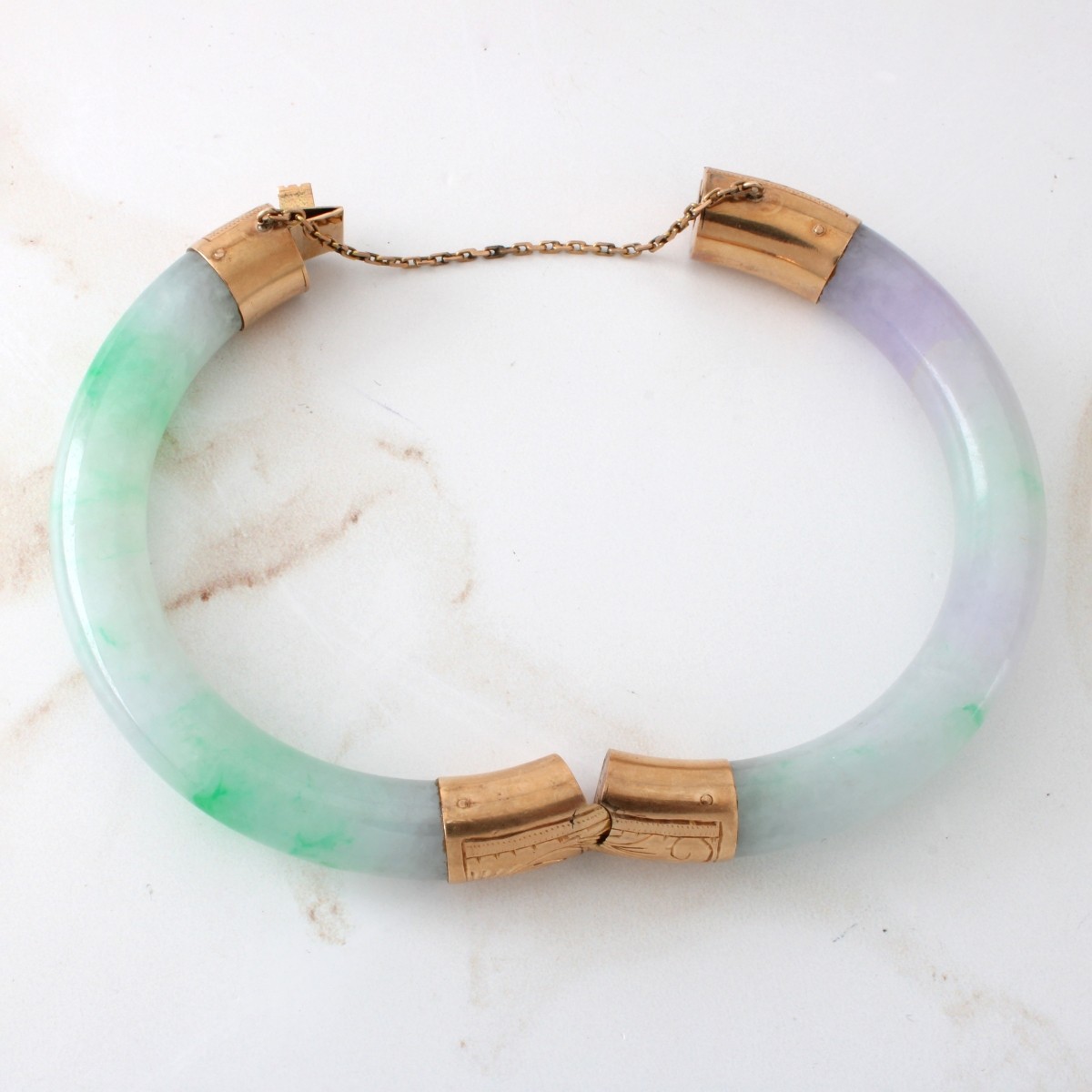 Jade and 14K Bracelet