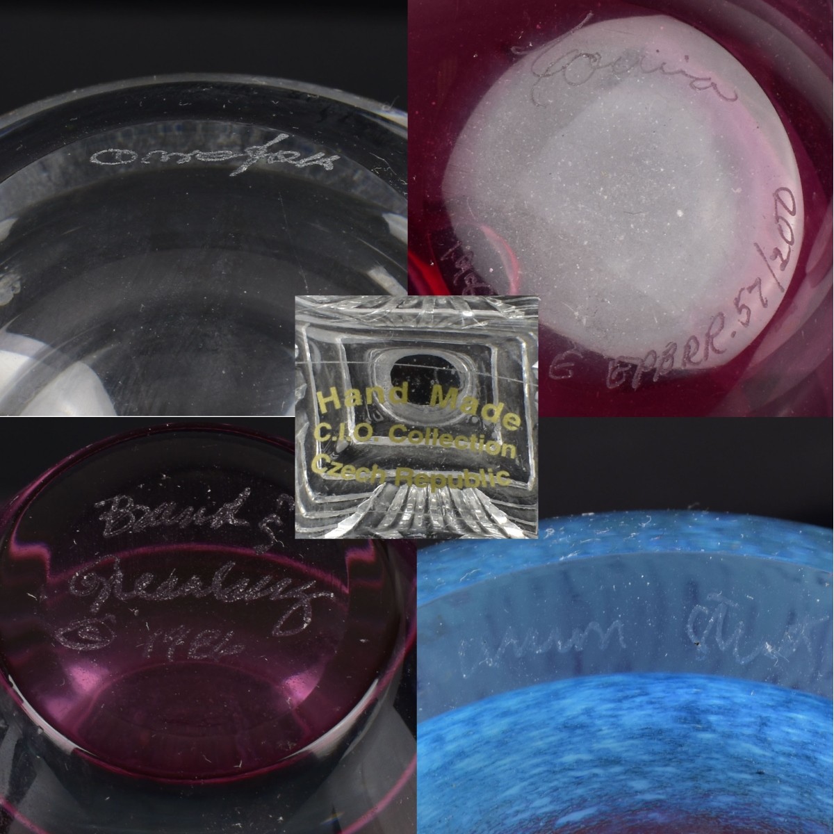 Vintage Art Deco Glass Perfume Bottles