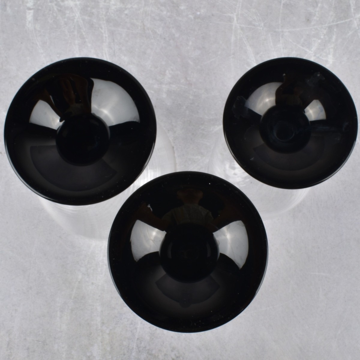 Vintage Hand Blown Optic Swirl Glasses