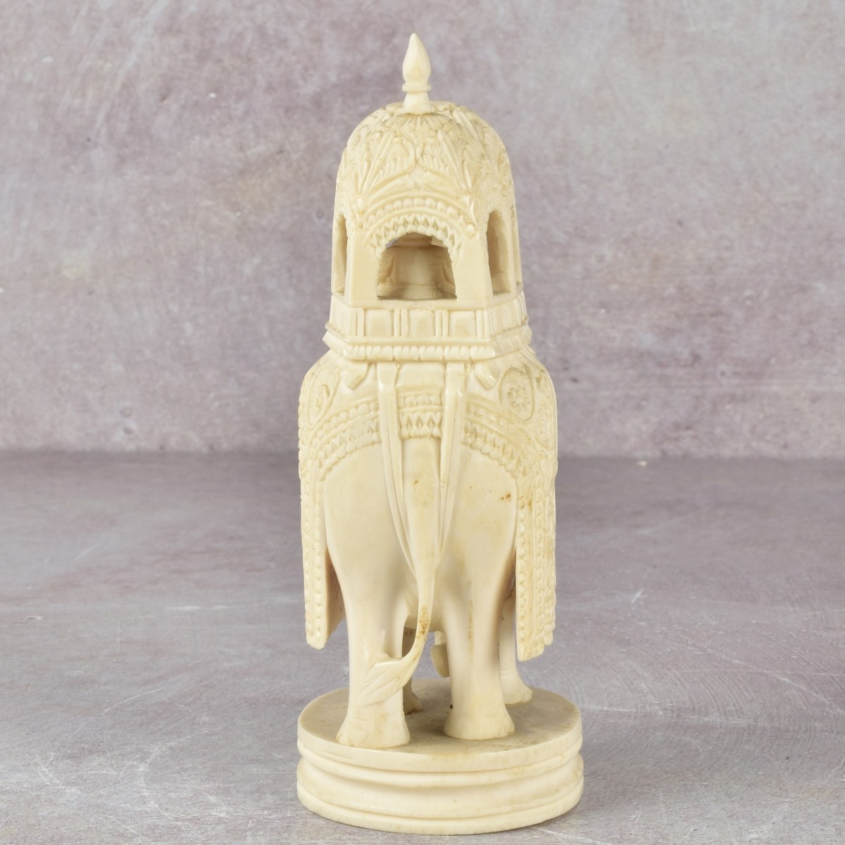 Indian Carving of an Elephant with Howdah