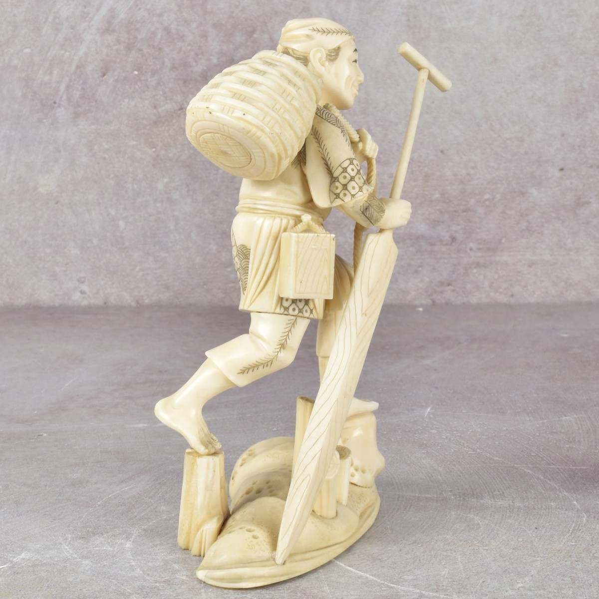 Finely Carved Japanese Okimono