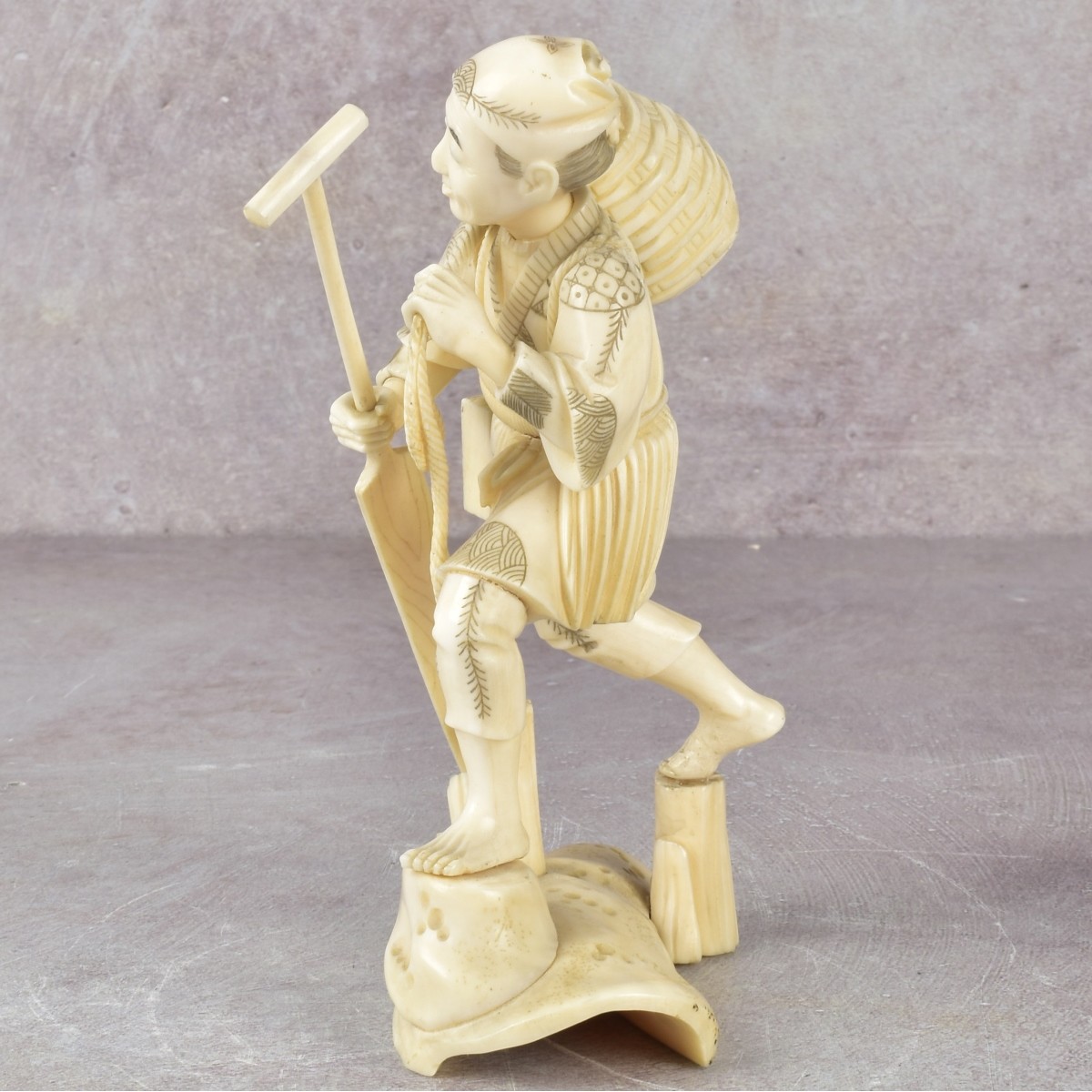 Finely Carved Japanese Okimono