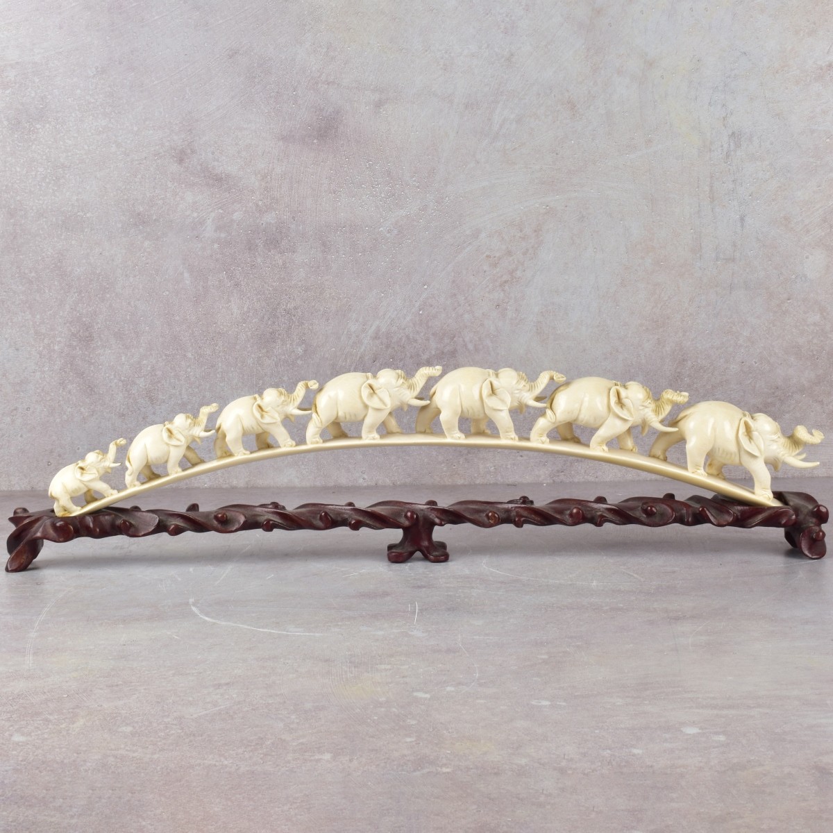 Chinese Carved Elephant Bridge