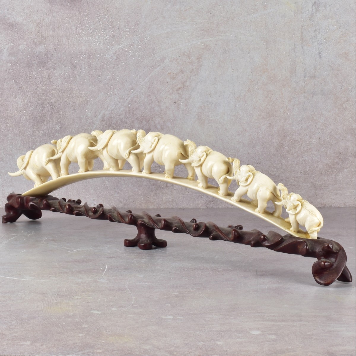 Chinese Carved Elephant Bridge