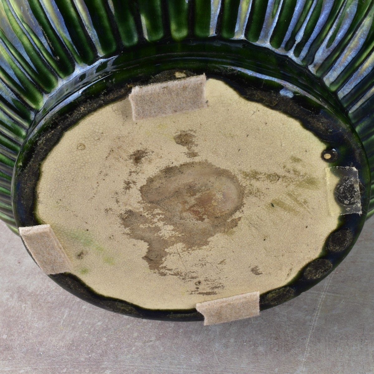 Majolica Pedestal and Jardinieres