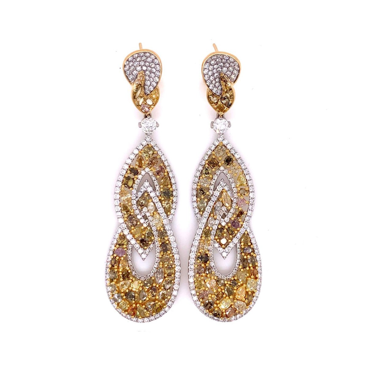 Diamond and 18K Earrings
