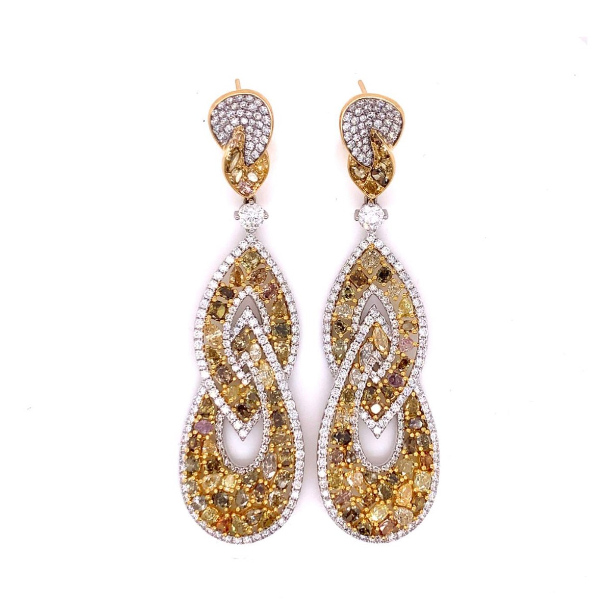Diamond and 18K Earrings