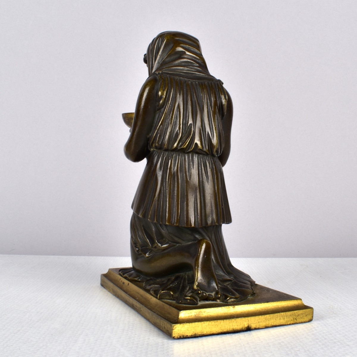 Bronze Lady Kneeling with Bowl