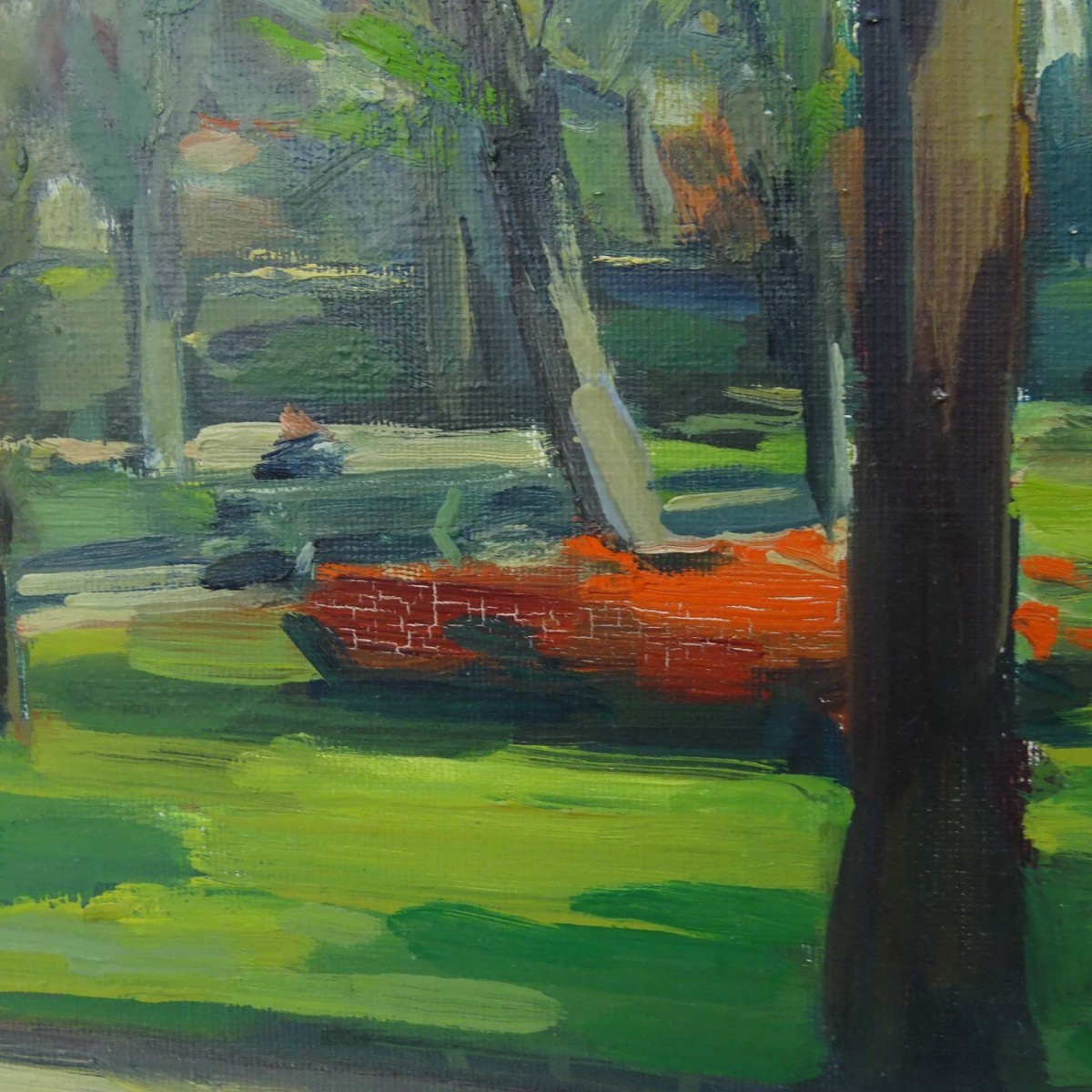 French School (20th Century) "Parc Monceau"