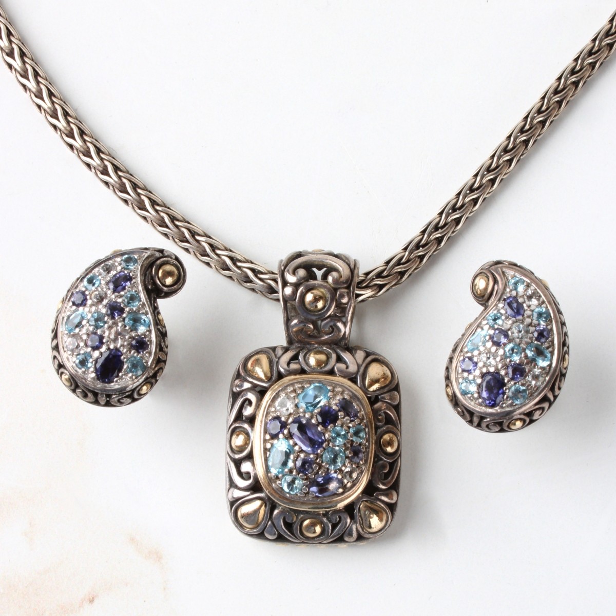 John Hardy Necklace and Earrings Suite