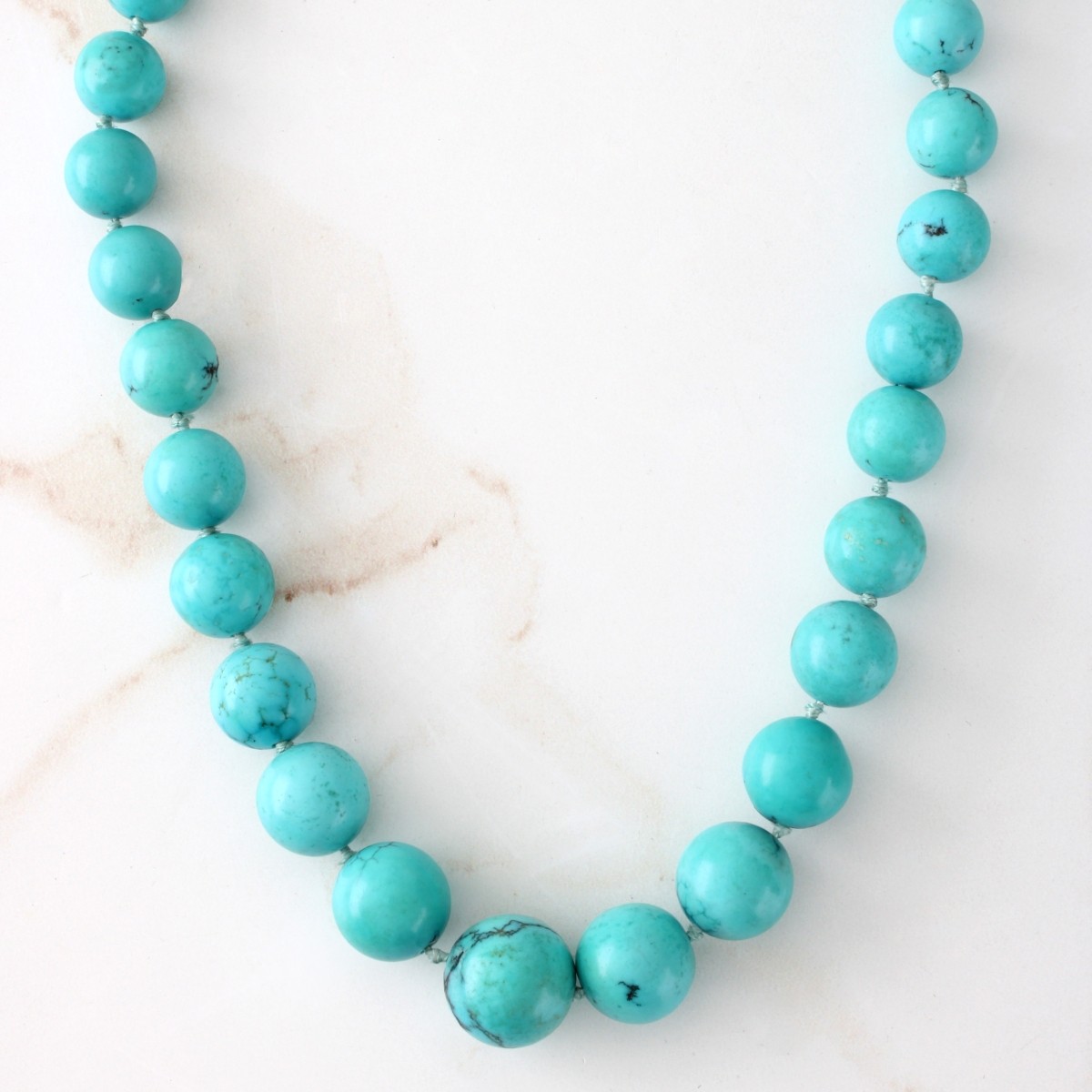Turquoise and 14K Necklace