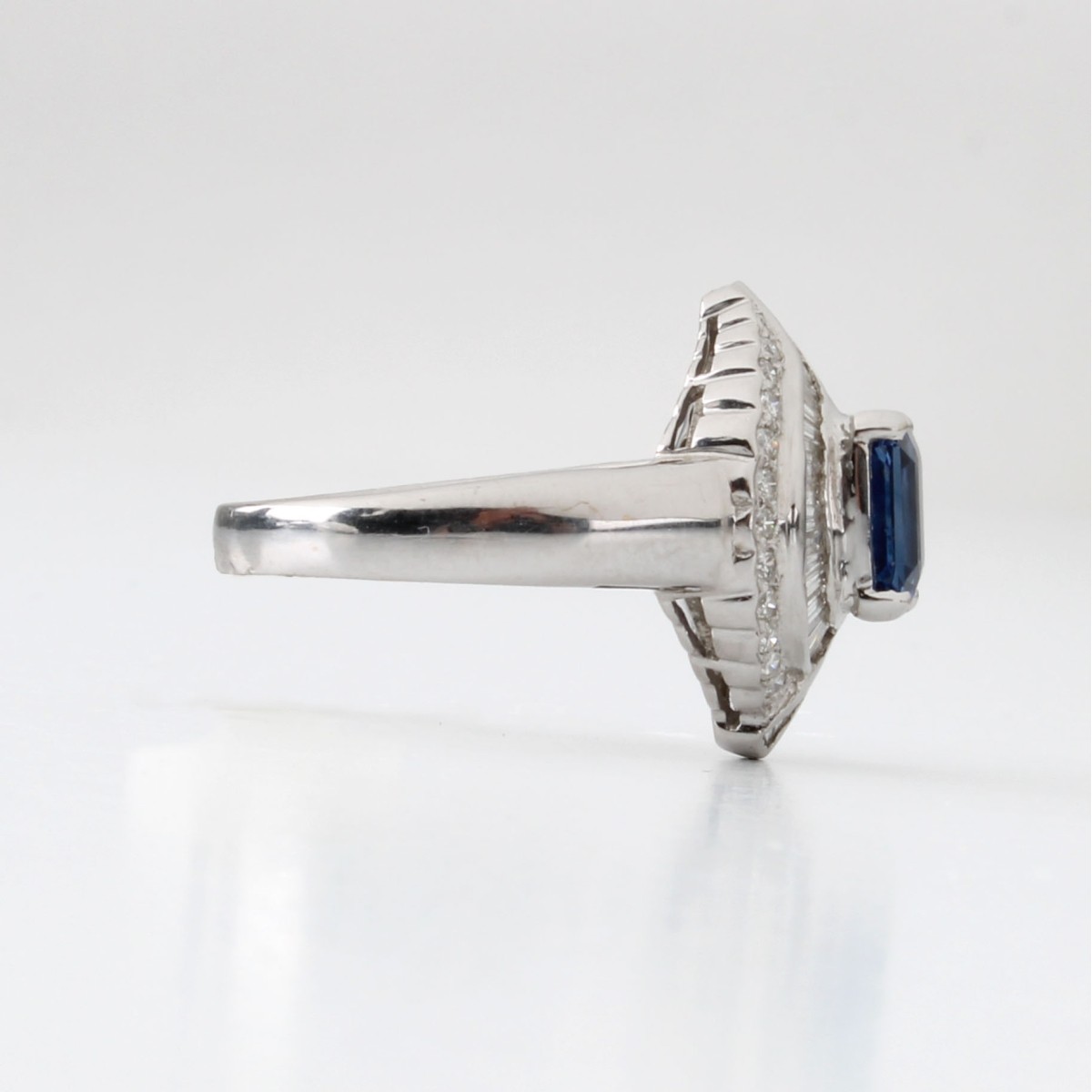 Sapphire, Diamond and 18K Ring