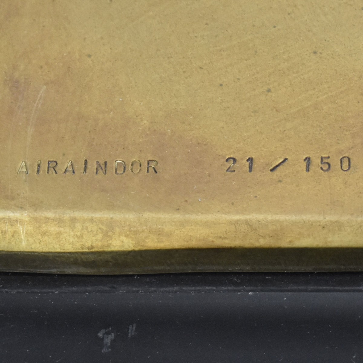 Ferrari Testarossa Gold Patinated Bronze Plaque