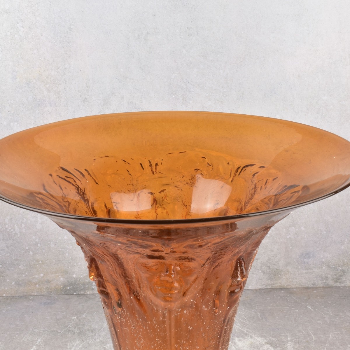 Art Glass Amber Glass Vase