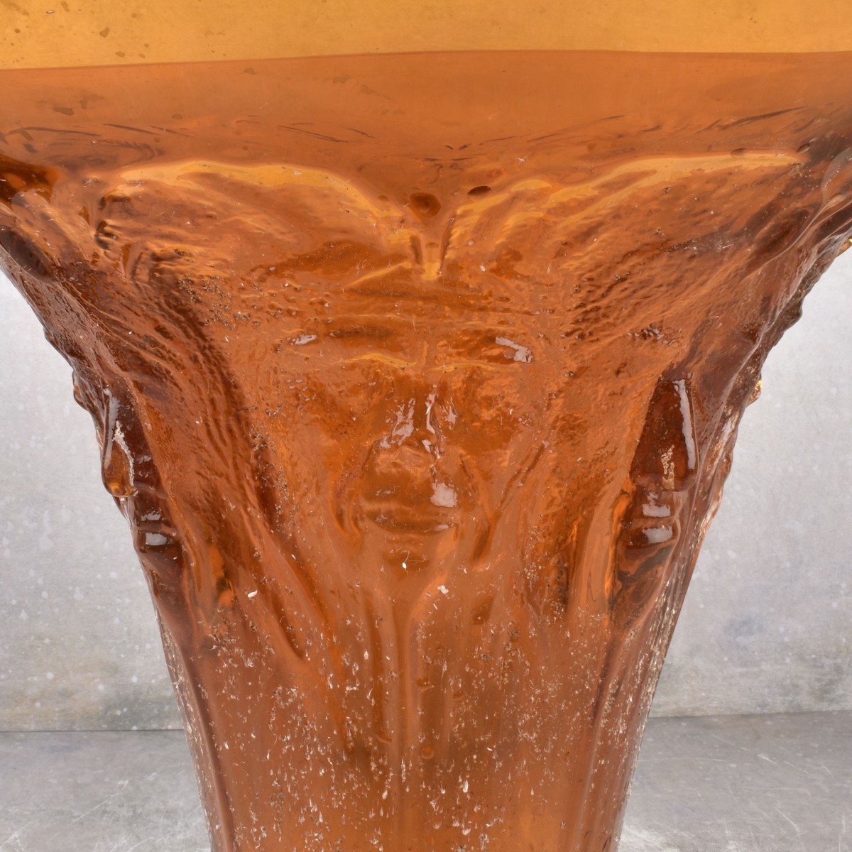 Art Glass Amber Glass Vase