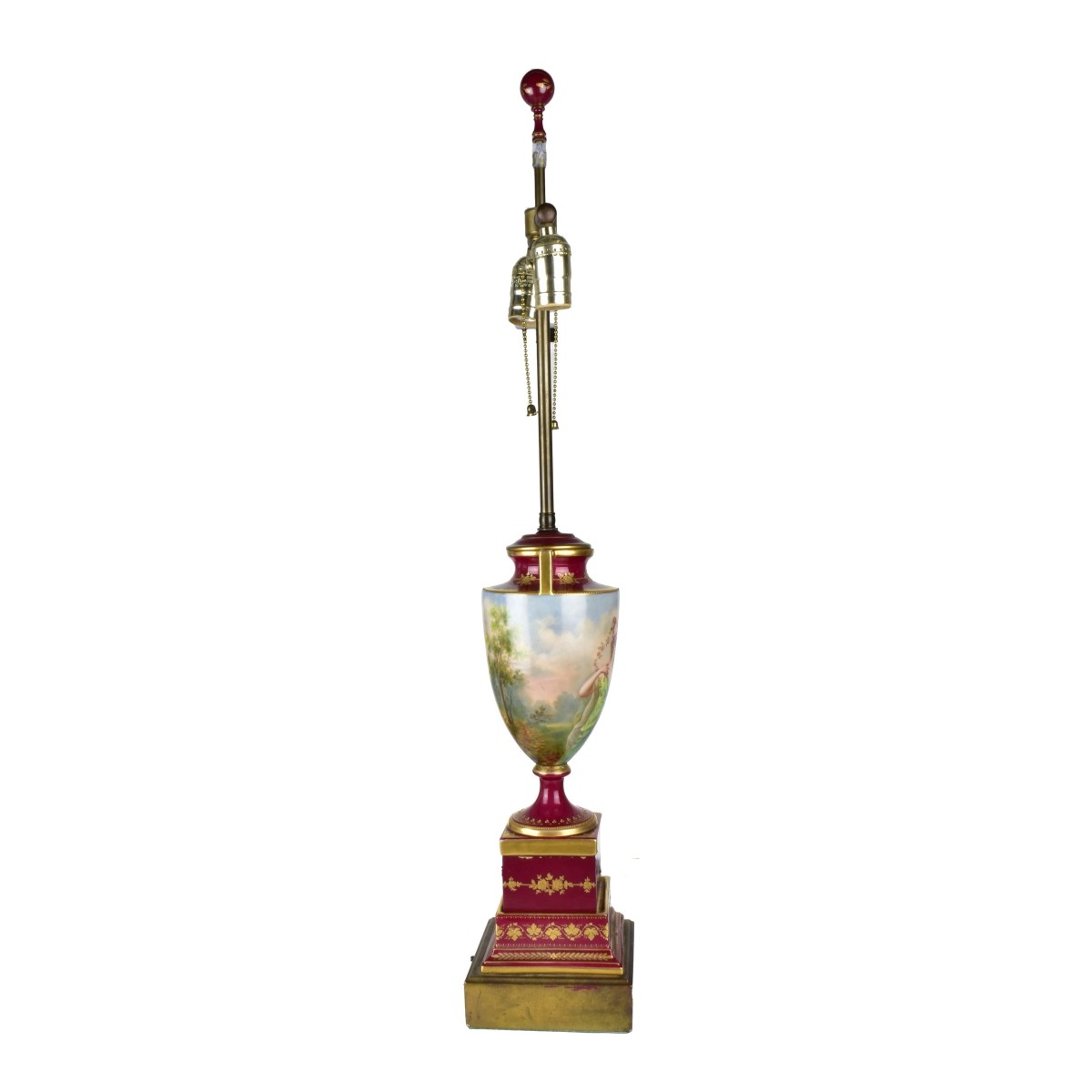 Antique Royal Vienna Urn Lamp