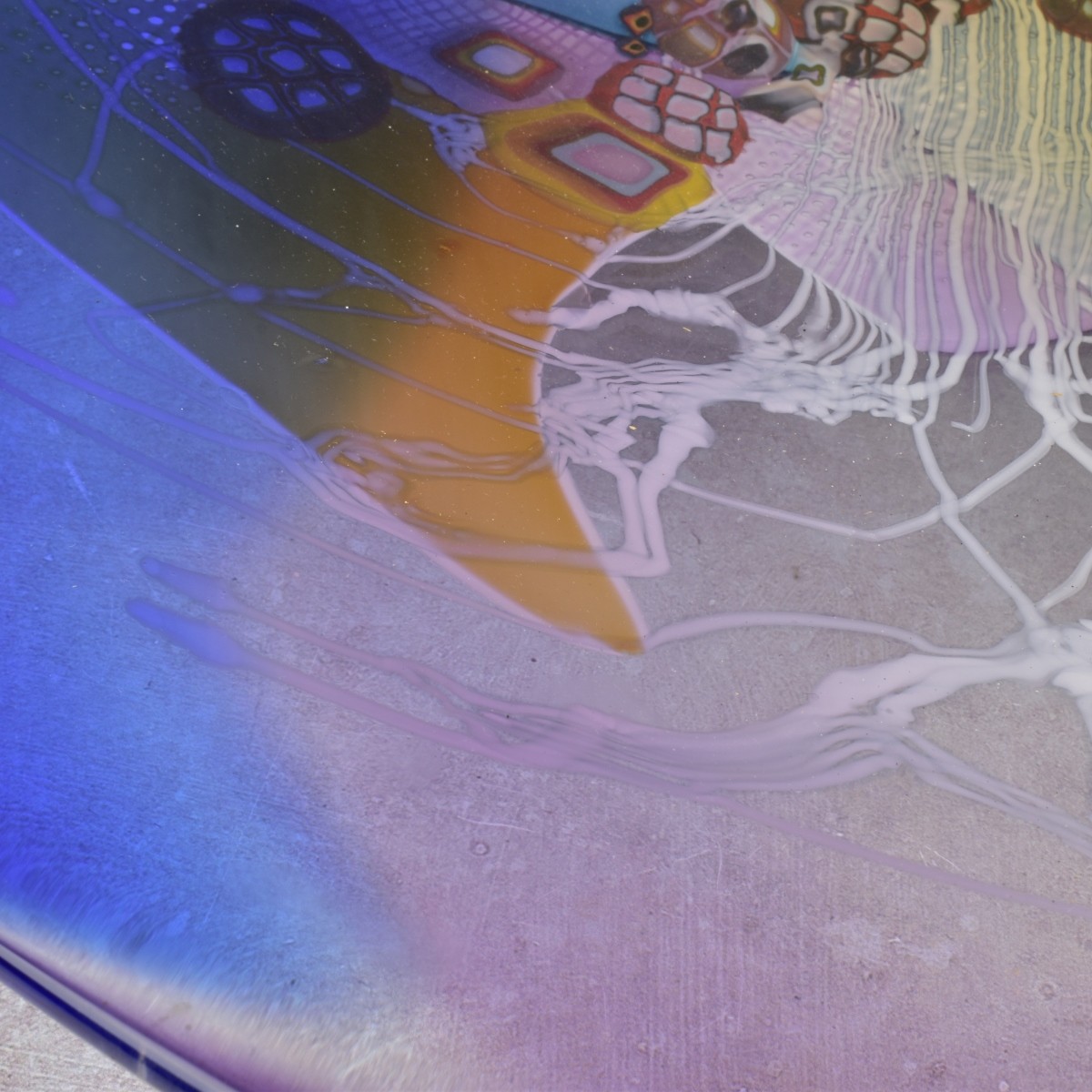 Colorfield Ruffle Glass Platter.