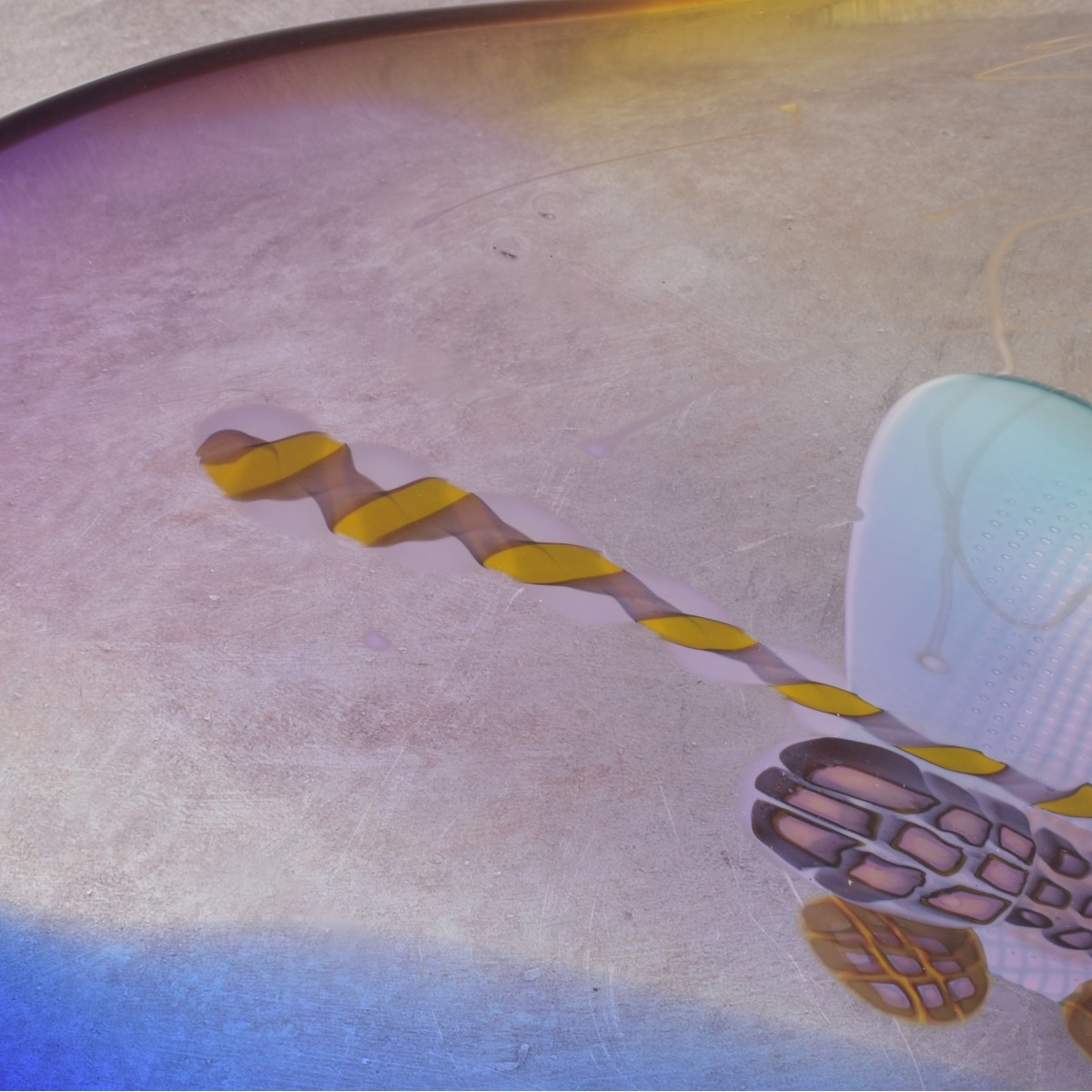 Colorfield Ruffle Glass Platter.