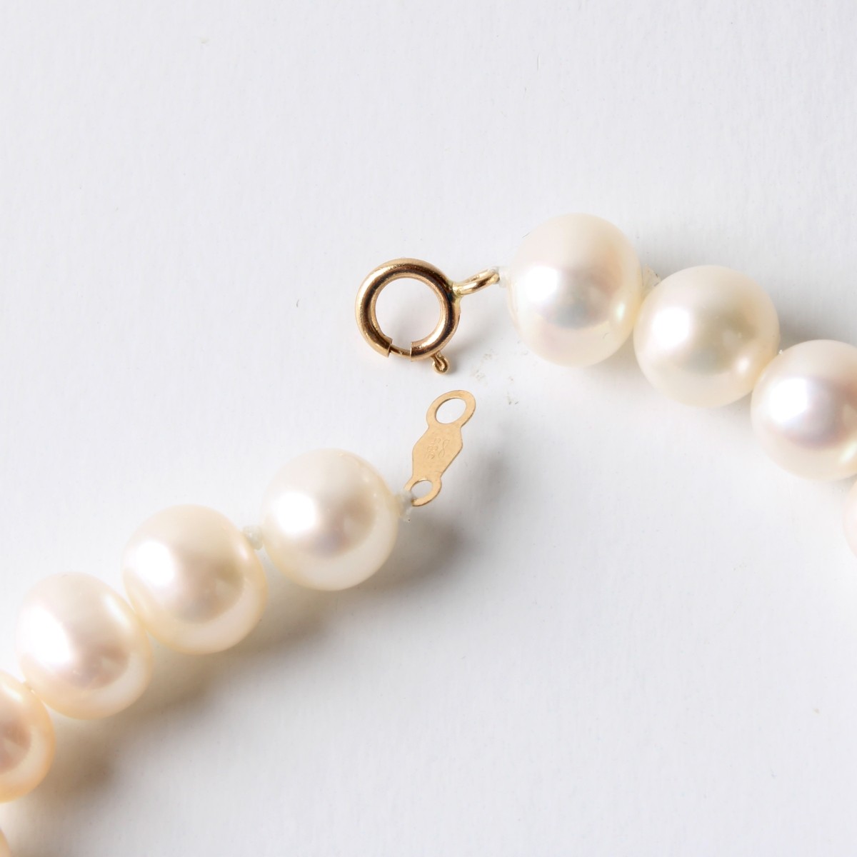 Pearl and 14K Necklace and Bracelet