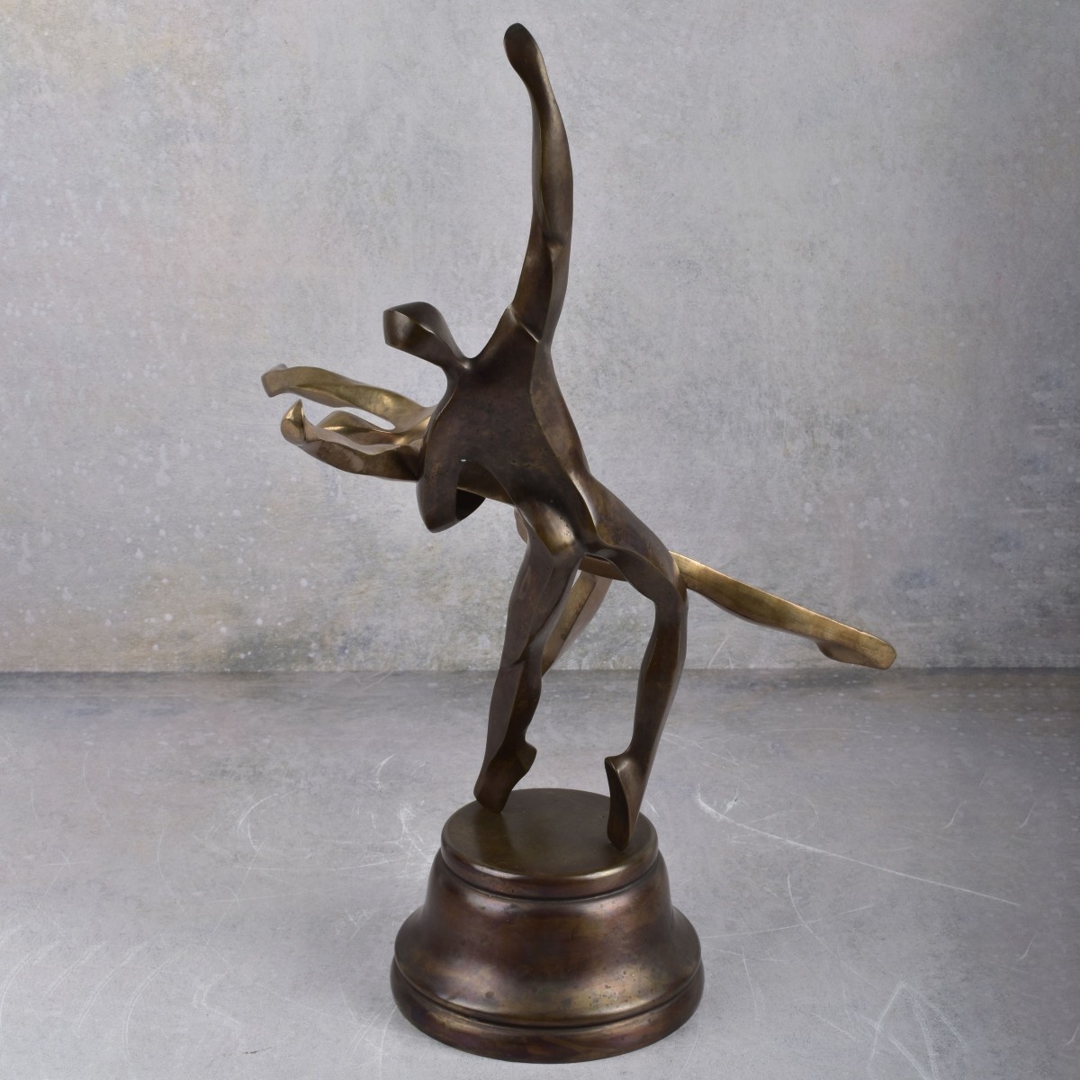 Ben Avivi Zion Abstract Bronze and Brass Couple