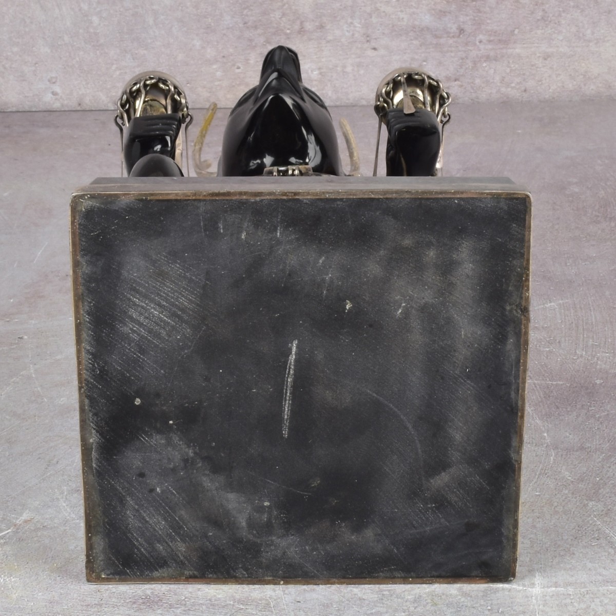 Obsidian and Sterling Silver Sculpture