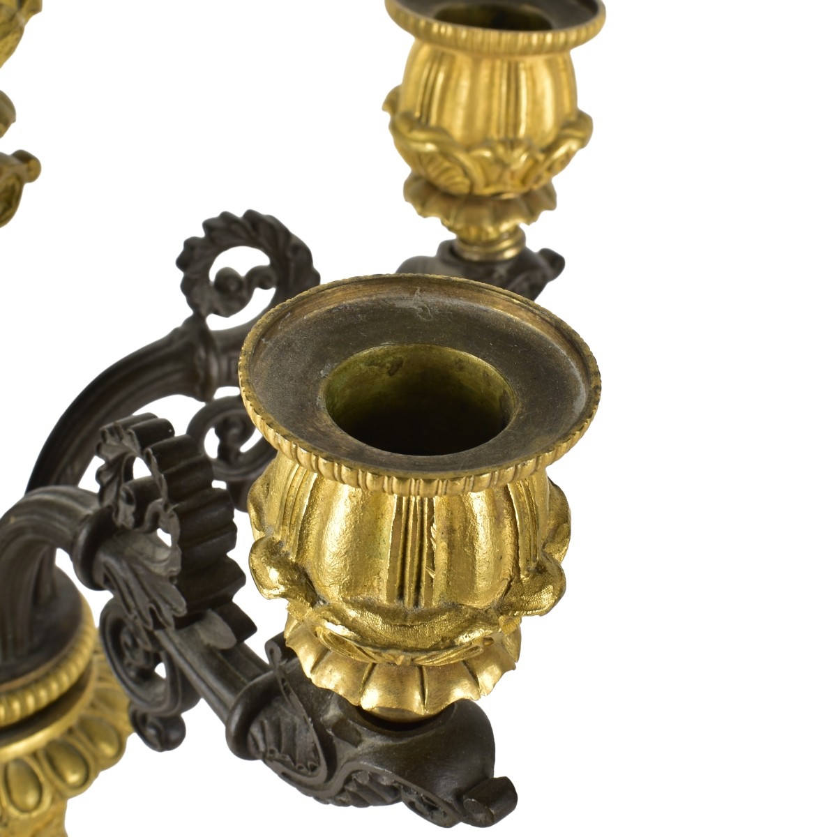 Pair of French Bronze Candelabra