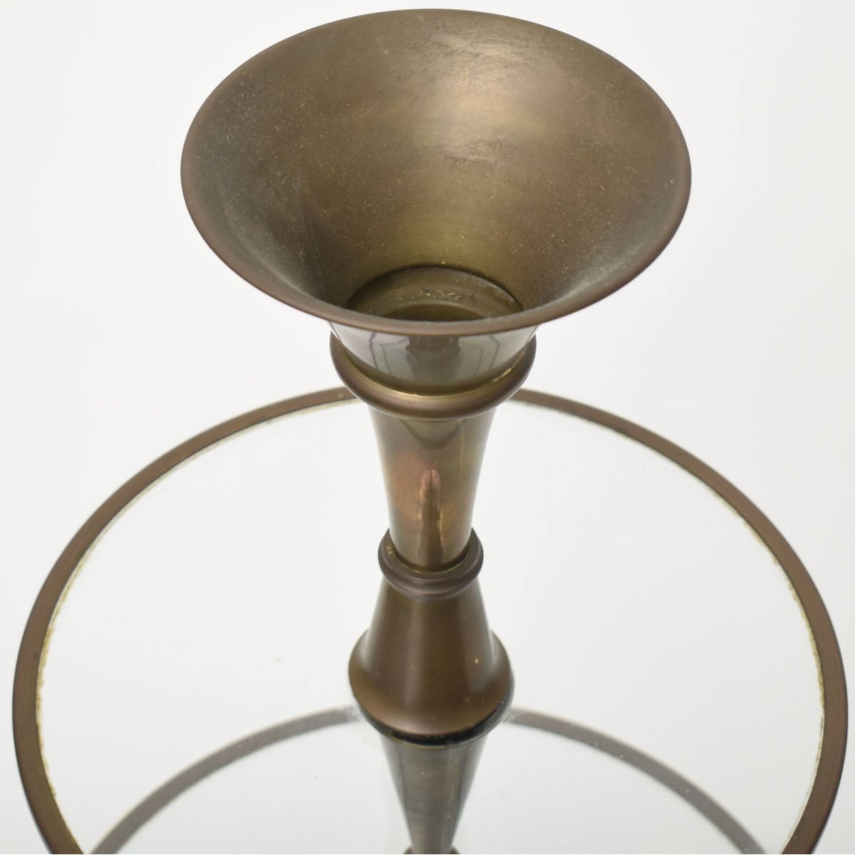 Vintage Brass and Glass Dessert Stand