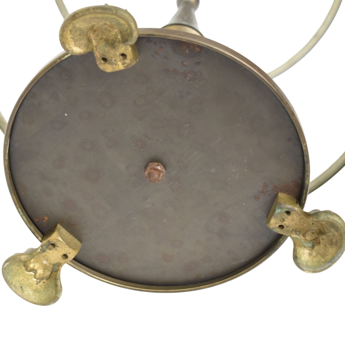 Vintage Brass and Glass Dessert Stand