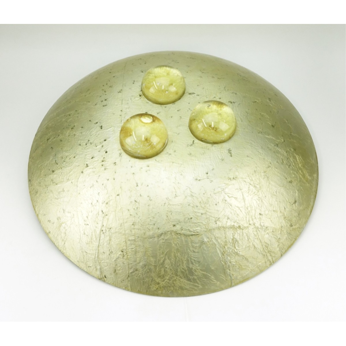 Glass Decoupage Footed Center Bowl