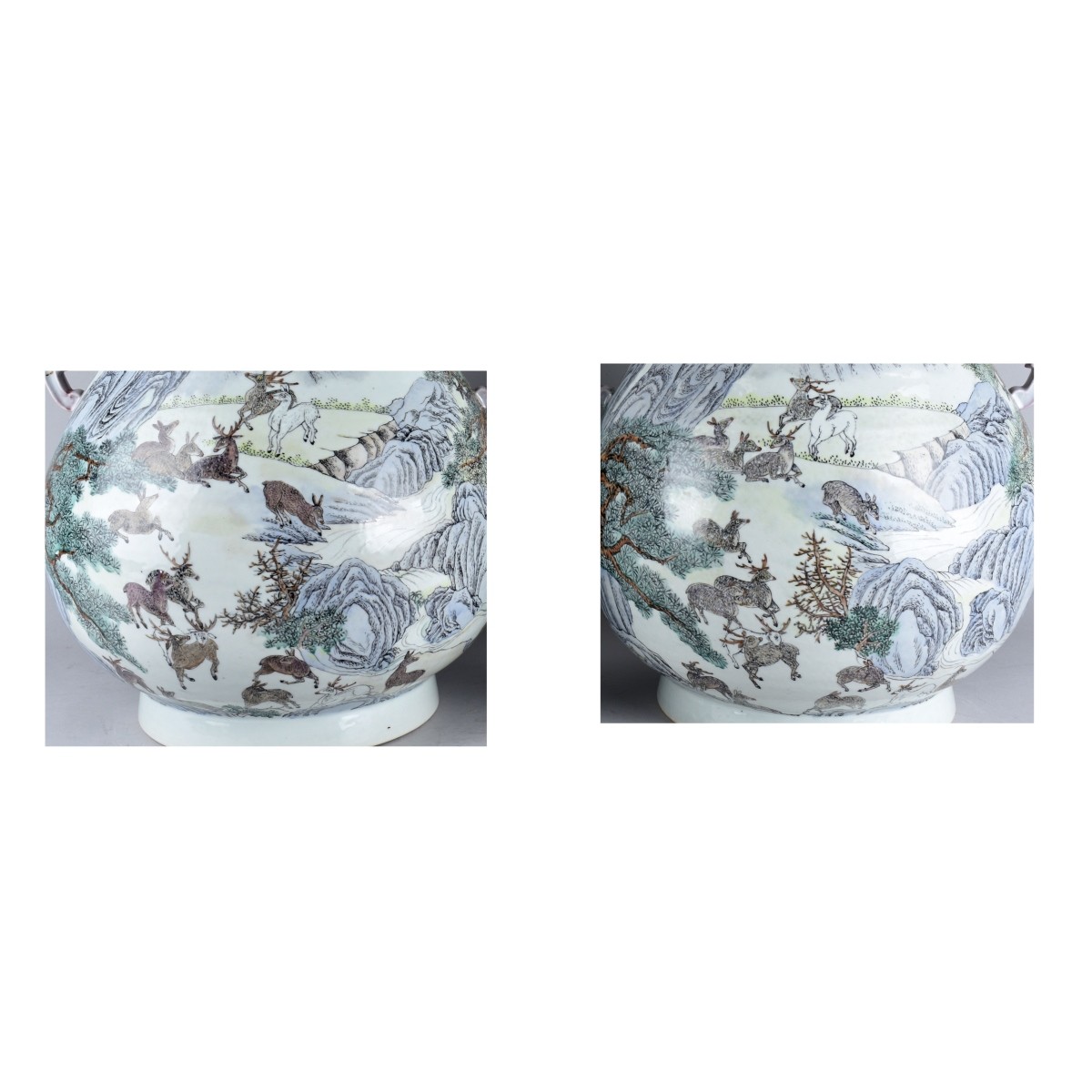 Pair of Chinese Famille Rose Vases