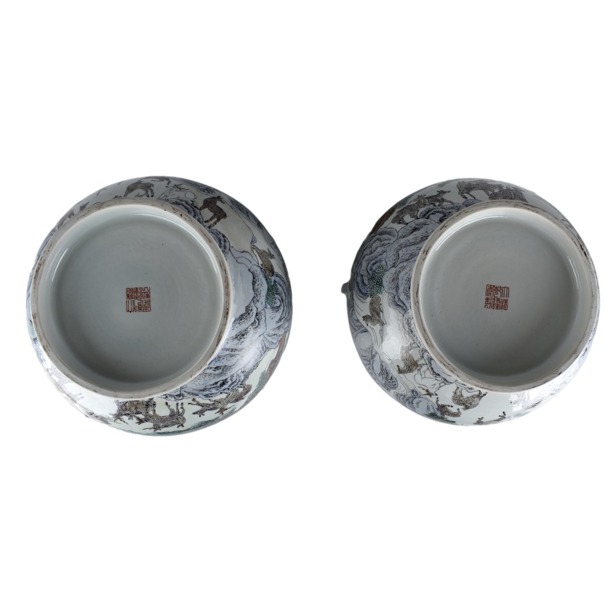 Pair of Chinese Famille Rose Vases