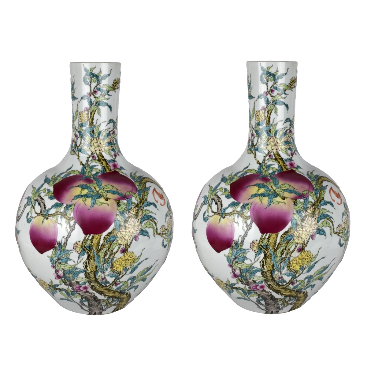 Large Chinese Famille Rose Vases