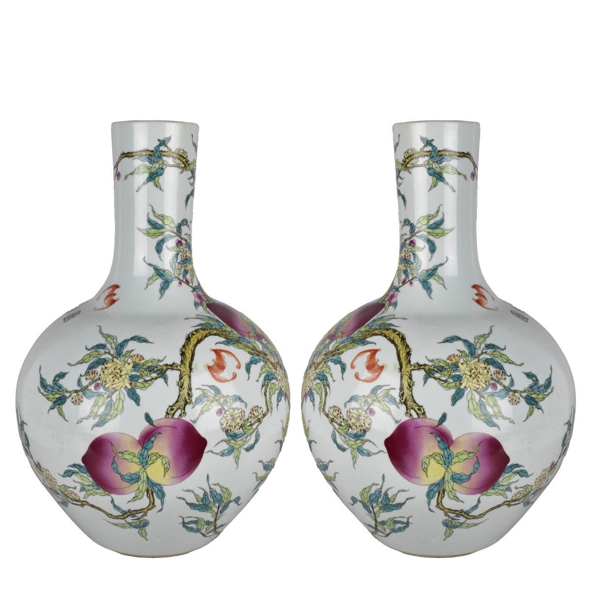 Large Chinese Famille Rose Vases