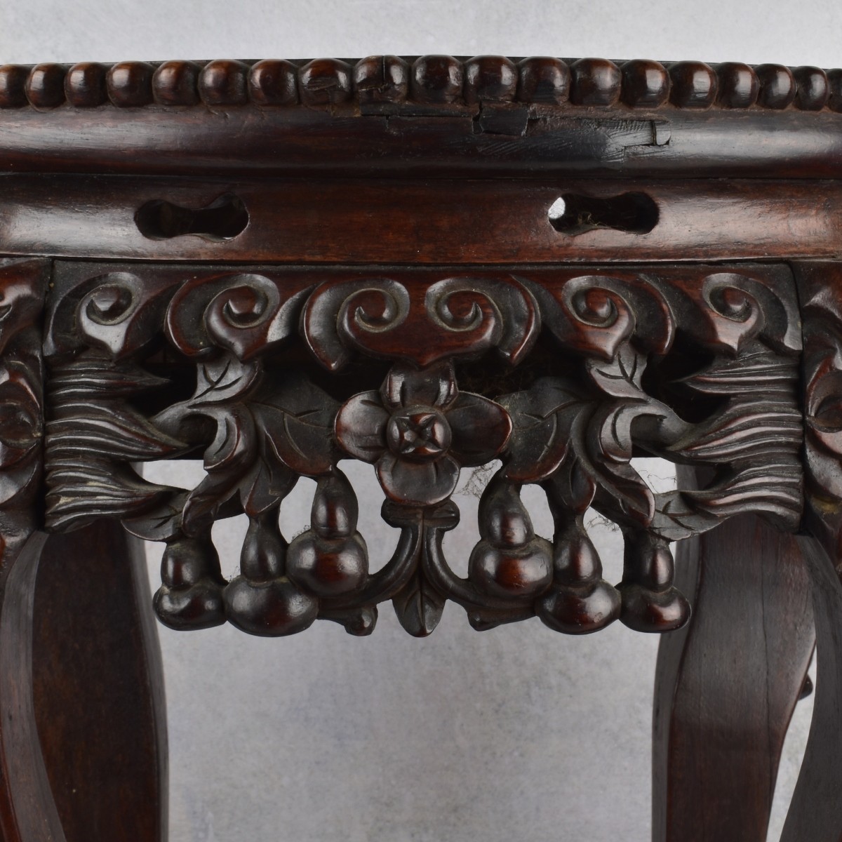 Asian Marble Top Plant Stand