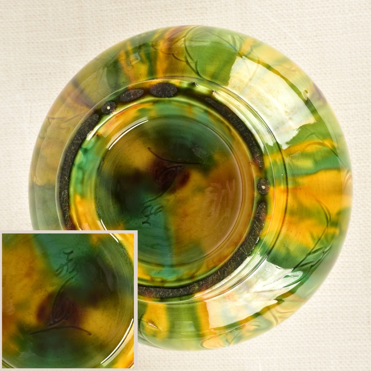 Japanese Glazed Ceramic Vase