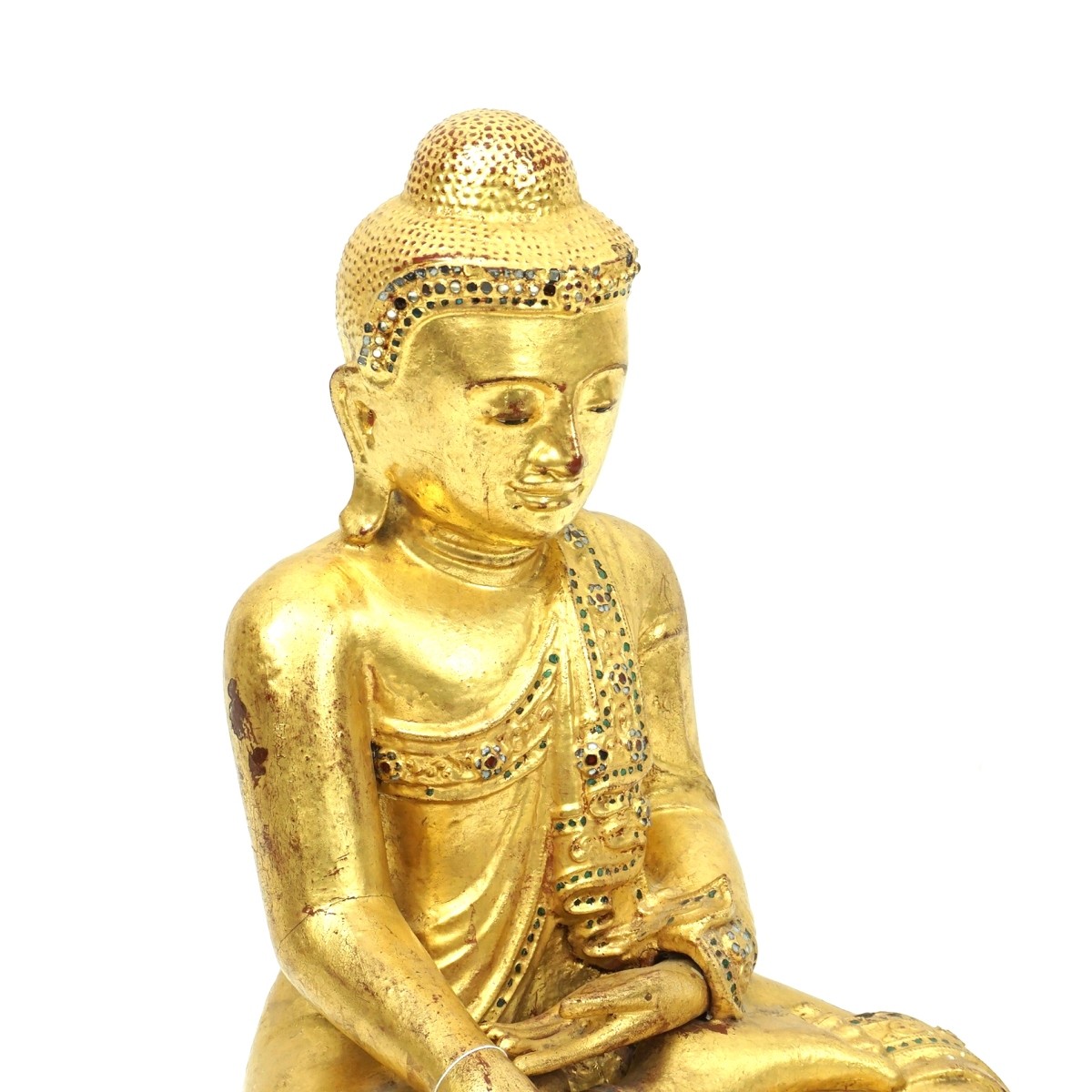 Thai Giltwood Carved Buddha Figure