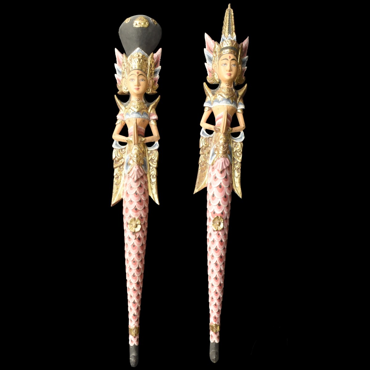 Balinese Carved and Painted Figures