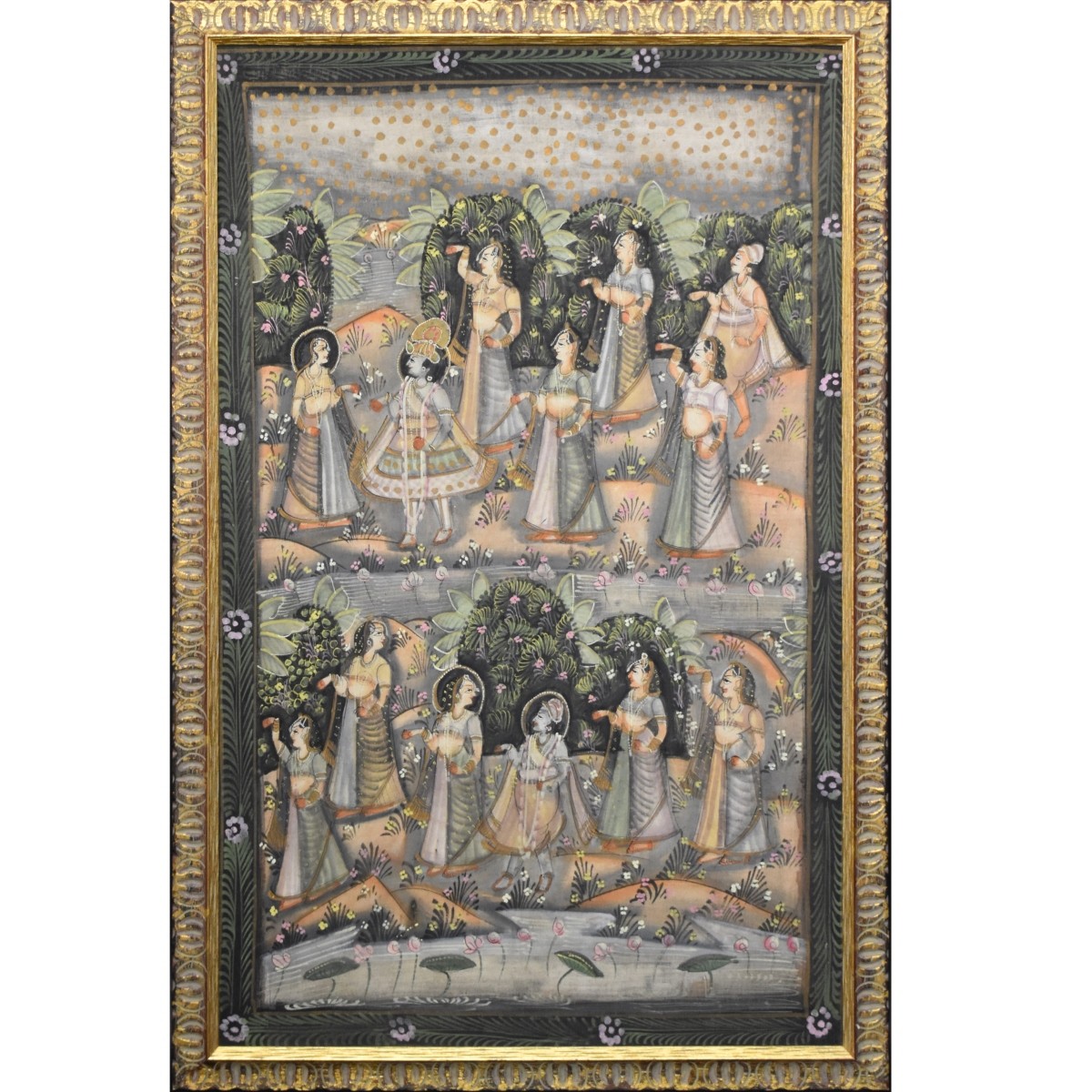 Indian Pichwai of the Life of Krishna
