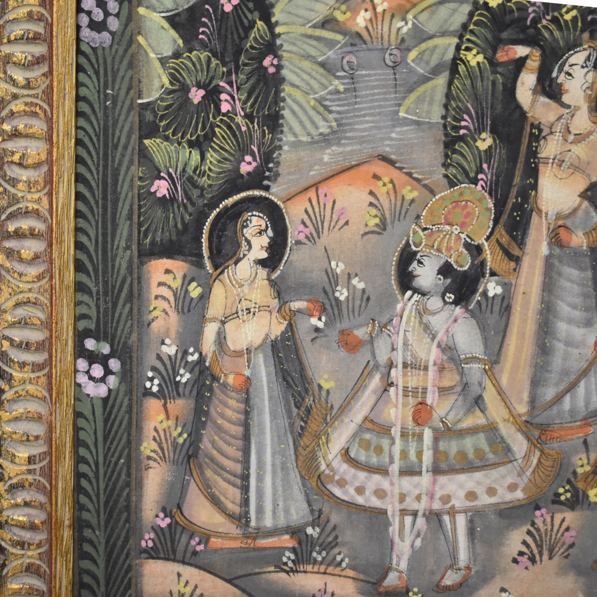 Indian Pichwai of the Life of Krishna