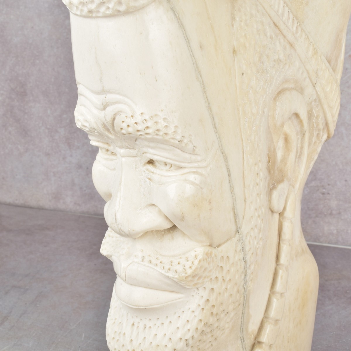 Exceptionally Large Carved Bone Figure