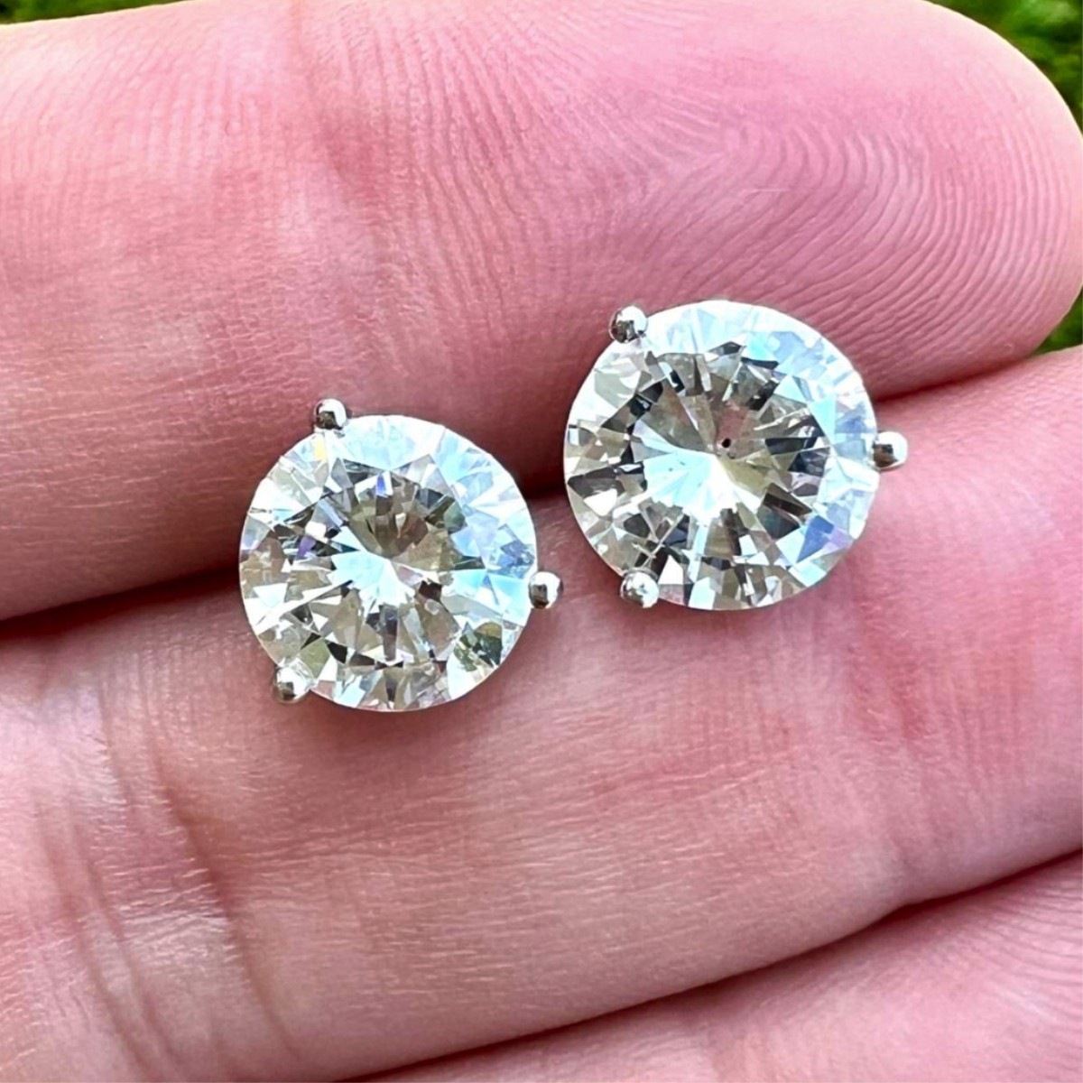 Diamond and 14K Ear Studs