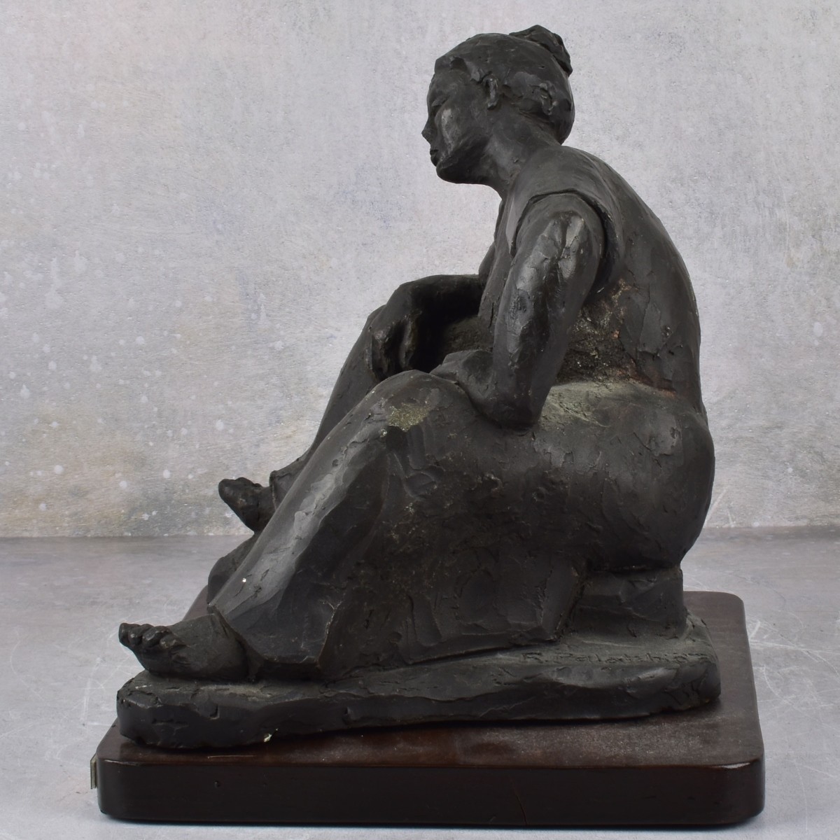 Painted Pottery Sculpture of a Lady