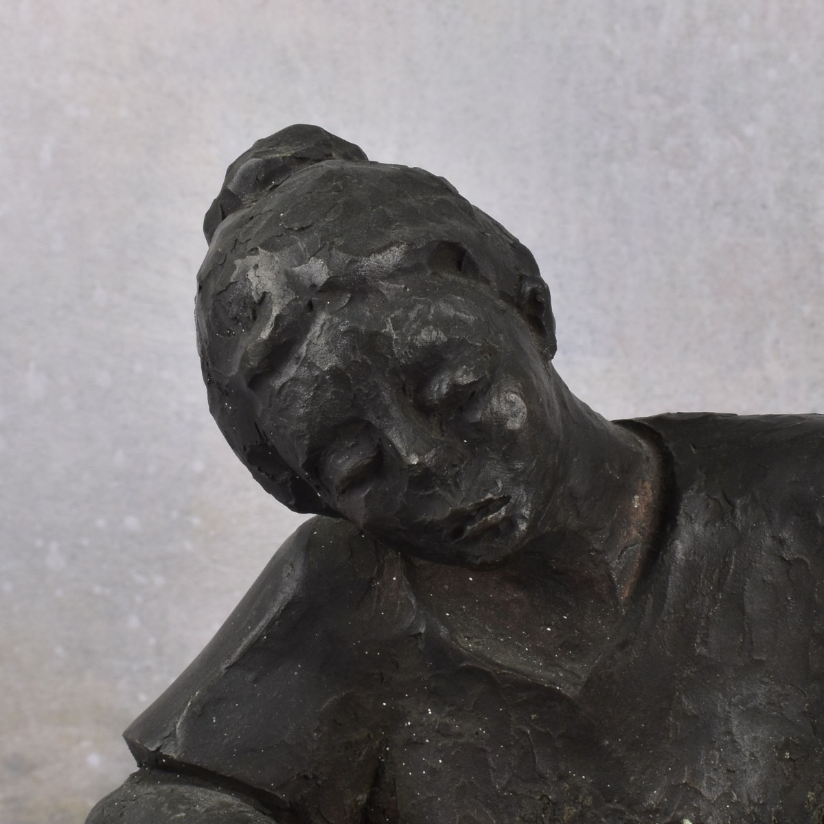 Painted Pottery Sculpture of a Lady