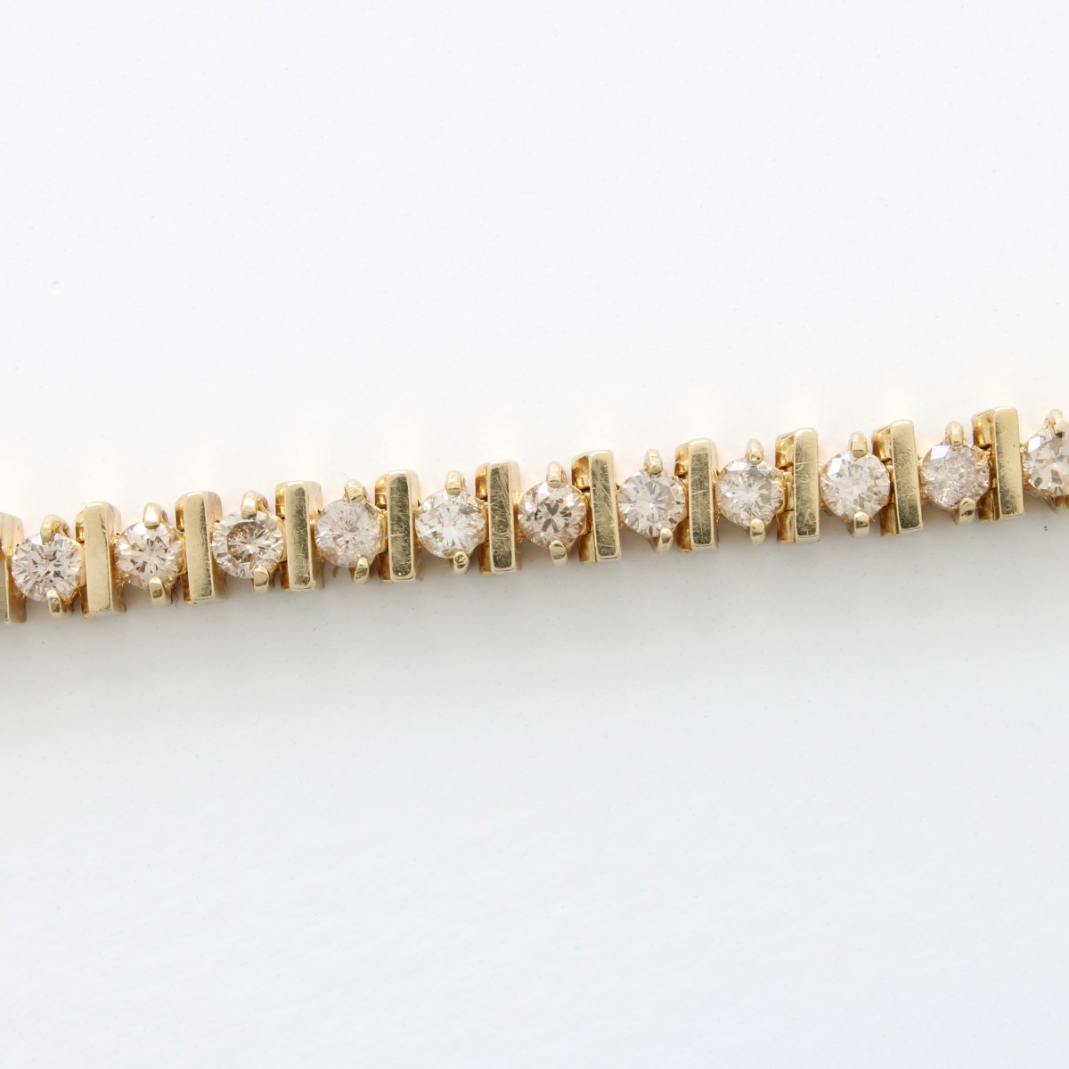 Diamond and 14K Tennis Bracelet