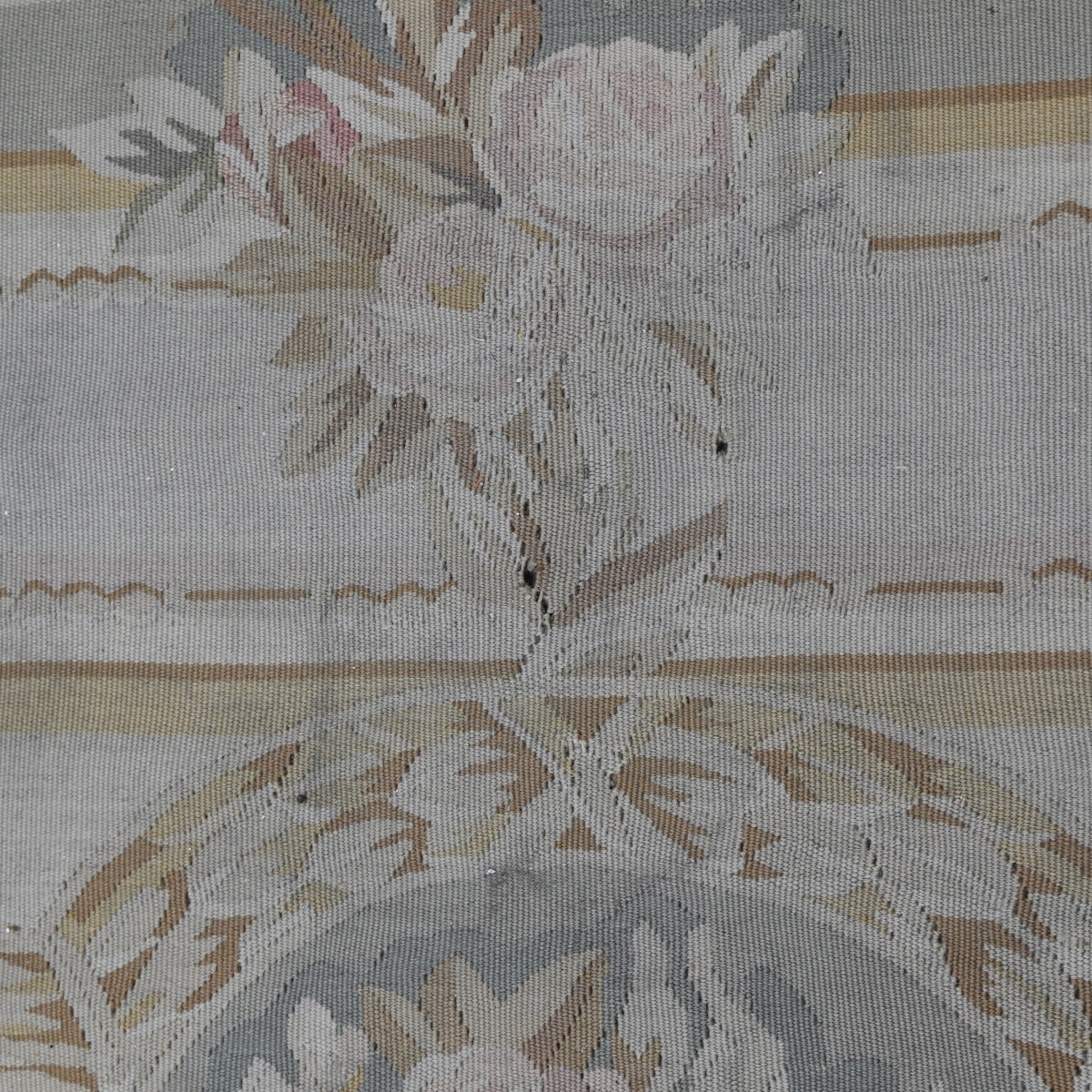 French Aubusson Flat Weave Rug