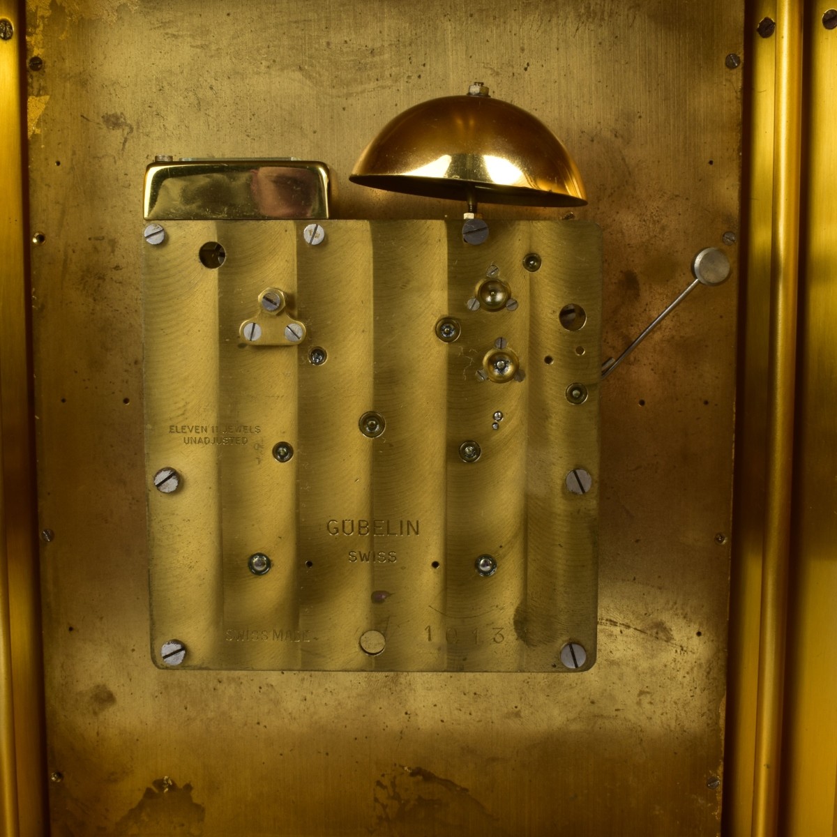 Vintage Gubelin Brass Mantle Clock