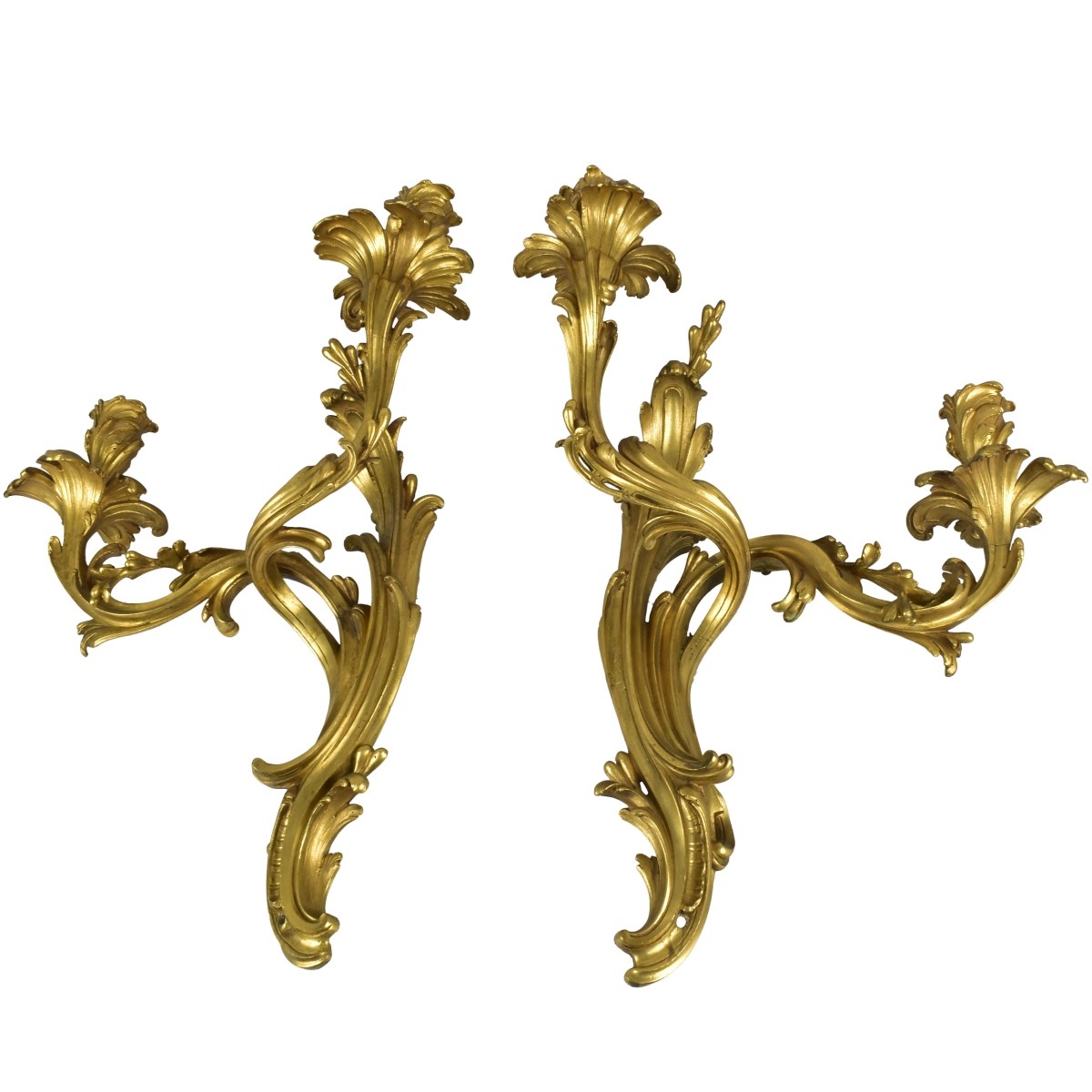 Pair Louis XV Style Rococo Sconces