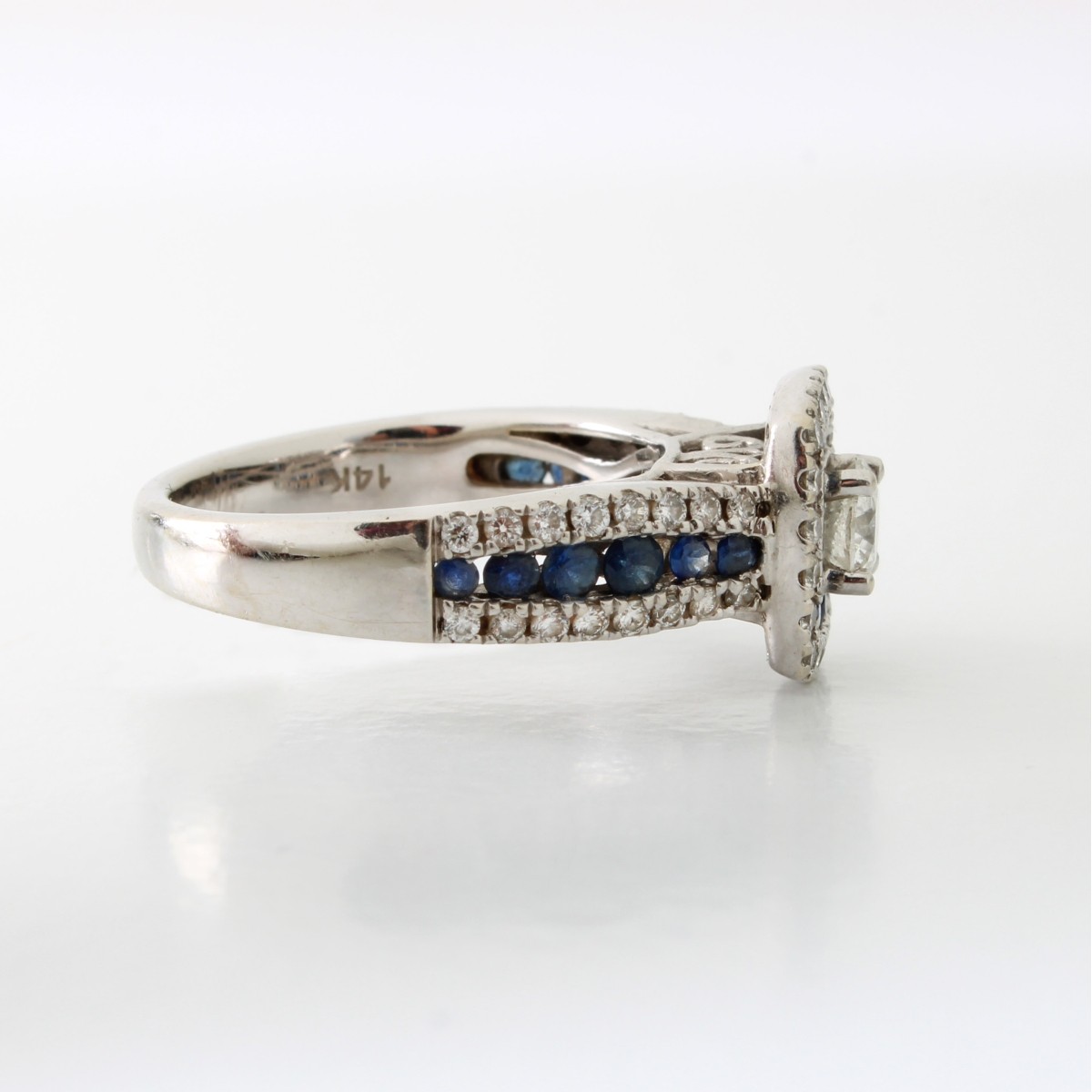 Diamond, Sapphire and 14K Ring