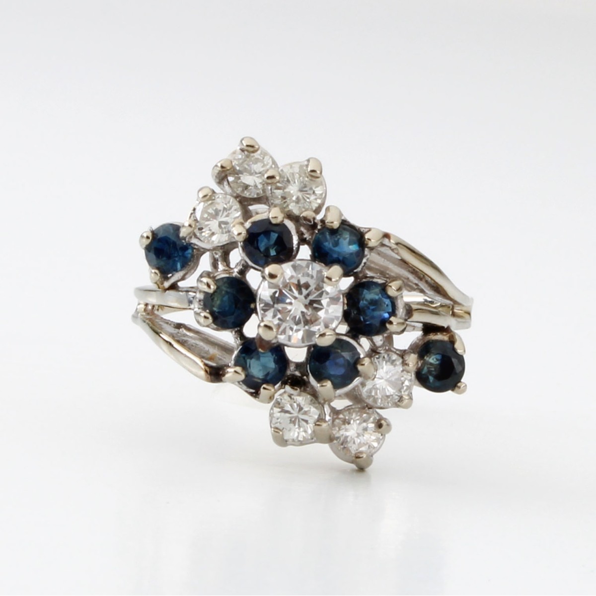 Diamond, Sapphire and 14K Ring