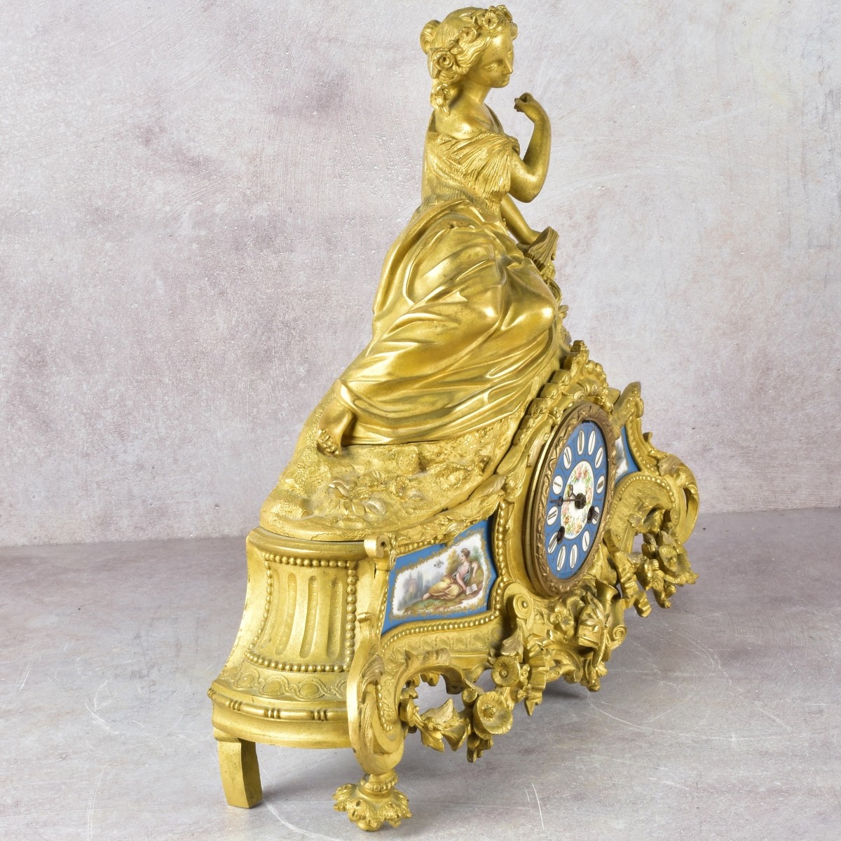 French Neo-classical Sevres Style Clock